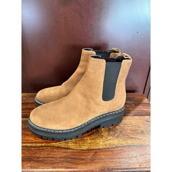 Marc Fisher Padmia Chelsea Boot Tan Suede Size 8.5 - Picture 7 of 8